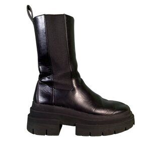 Zara Black Lug Sole Chelsea Boots – EU 38 (US 7–7.5)